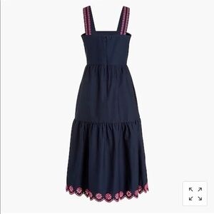 Tiered navy Dress with Pink Accents size 12 j crew